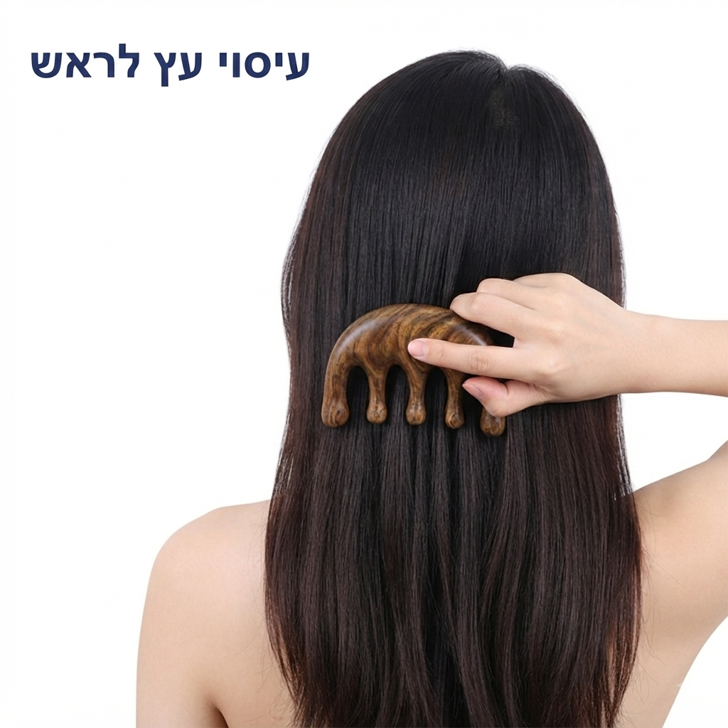 מעסה עץ טבעי בעיצוב ארגונומי לספא ביתי