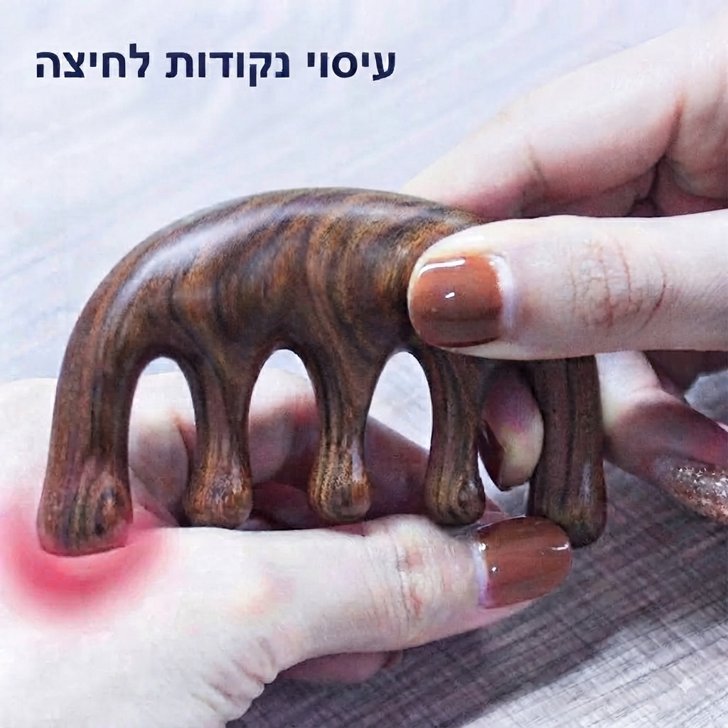 מעסה עץ טבעי בעיצוב ארגונומי לספא ביתי